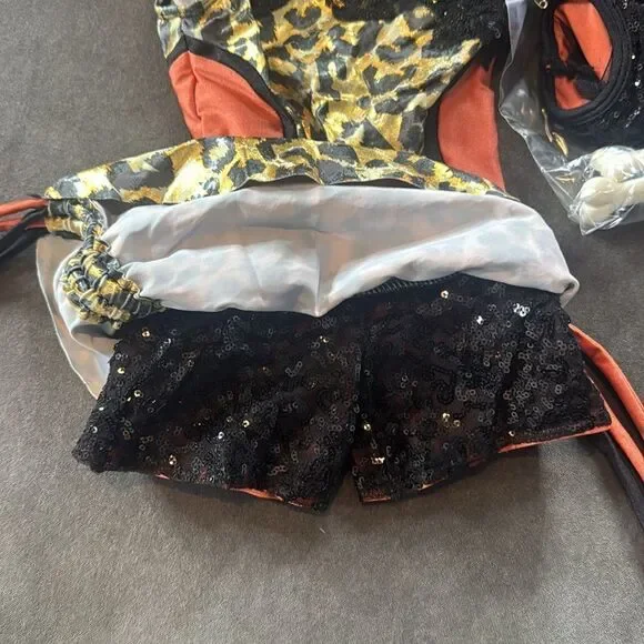 Revolution Dancewear Leopard Print Kids ROAR Dance Costume Size XS NEW